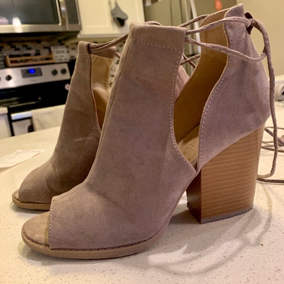 Altar'd State Shoes - Altar’d State suede ankle wrap booties